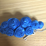 青い薔薇のバレッタ