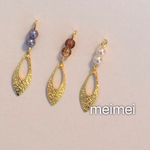 オトナ可愛い雫ピアス*イヤリング*樹脂ノンホールピアス*