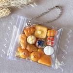 🍬ミニチュアパンとドーナツのキャンディバッグキーホルダー③｜Miniature Bread & Donut Candy Bag Keychain