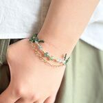 つけっぱなし ブレスレット アンクレット ミサンガ マクラメ 水に強い 金属アレルギー対応 ステンレス チェーン 天然石 紐 シルバー ゴールド 切れにくい 足首 おしゃれ 母の日