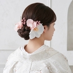 【送料無料】胡蝶蘭　髪飾り　ウェディング　和装　着物　結婚式　卒業式　成人式　ヘッドパーツ　ヘッドドレス