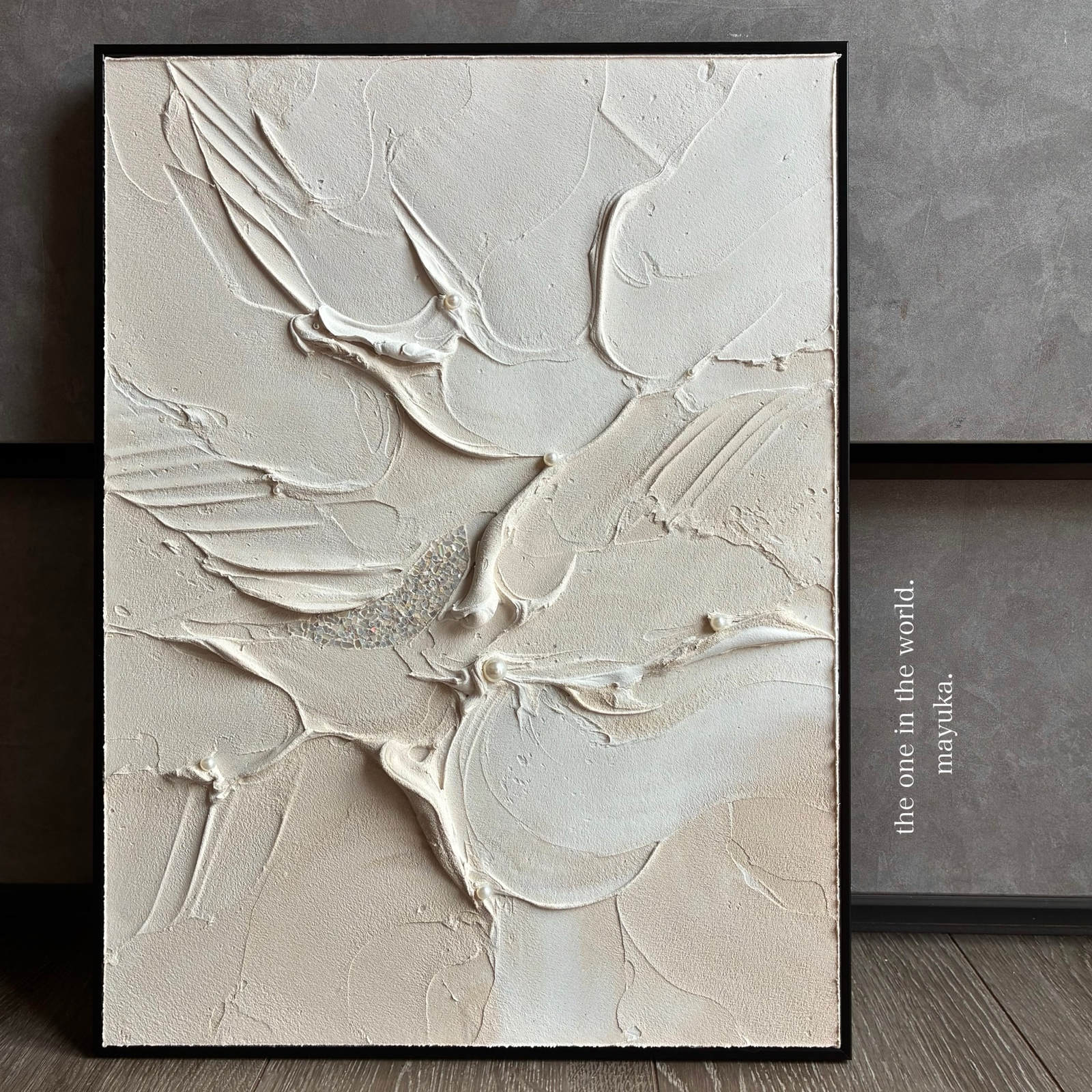 現代アート 40×30㎝ キラキラ テクスチャーアート モダン アートパネル