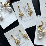 【 pierce / earring 】淡水パール の ハート バルーン natural