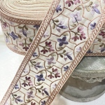 実物のお色味と違う場合があります] インド刺繍リボン　花　インド刺繍　スパンコール　刺繍リボン　リボン　りぼん　