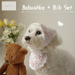 🌼babushka + bib set ペット用バブーシュ+ビブ(スタイ)セット𓂃♡