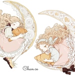 chan.ce オリジナルステッカー　3種3枚入り 🌙ドリーミームーンベーカリー🥐　人物ステッカー　ゆめかわ　女の子ステッカー