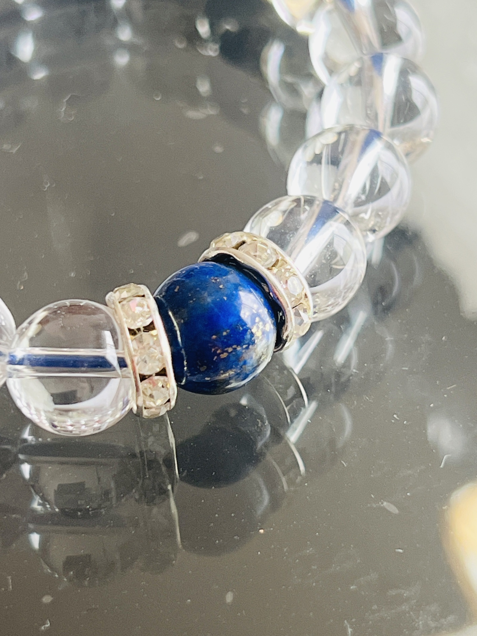 ?ラピスラズリ × 水晶ブレスレット 12,040円