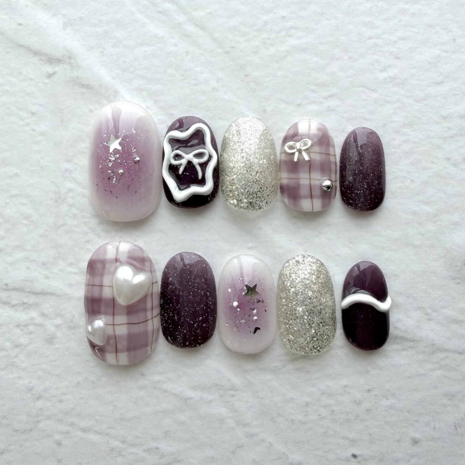 ネイルチップ 羽 ウィッシュコア ブルー 水色 星 - _nail.rrr_ | minne 