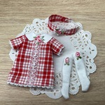 新規オープン記念　Sale！初代リカちゃん　赤チェックワンピースセット/Rucco