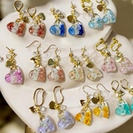 🌟人気🌟再販3大人可愛いハートレジンかすみ草ピアスorイヤリング　アレルギー対応　#minne_new