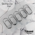 Saving クリップ シルバー お札飛び出し防止 リフィル膨らみ軽減 ワンポイント