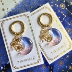 惑わし月のバッグチャーム　夜桜（レジンアクセサリー）