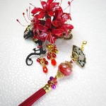 闇龍ニ寄リ添ウ緋炎ノ曼珠沙華／和ゴシック風彼岸花モチーフヘッドドレス