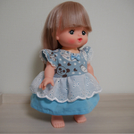 メルちゃんの服・パンダ柄エプロン付ワンピ