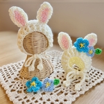 🤍🐰白色 うさぎ ニット帽 