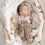 ＼レトロなベビー袴／retro baby hakama waist flower 《dia retro flower×biscuit moca》