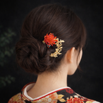 彼岸花　uピンかんざし　ヒガンバナ　ヘアアクセサリー　簪