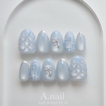Quilted Ribbon – Silky Ice Blue 