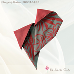 ほどきシルクのハンドウォーマー｜手肌ケア・冷え対策 ｜ギフトにも｜④Burgundy Bluebird  深紅と青の手守り