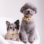【ひまわりチョーカー】犬　つけ襟　ビブ　花　カチューシャ　猫　ひまわり　被りもの