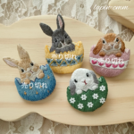 イースターうさぎさん　手刺繍