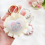 【選べる☆全4色】 プリーツが可愛いハート型マタニティーマーク マタニティキーホルダー 妊婦 マタニティマーク マタニティロゼット プレママ 母子手帳 ハート おなかに赤ちゃんがいます