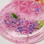 紫陽花の器で豪華杏仁豆腐