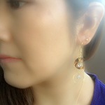 2点🌜ダブルジルコニアと、halfムーン🌛フックピアス🌔アレルギー反応樹脂フックピアス🌖イヤリング