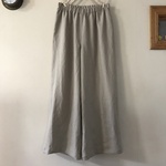 フレンチリネンバイオウォッシュ加工（フラックス）で作ったワイドパンツ