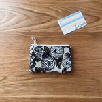 mina  perhonen　rosy  ミニ  ポーチ　カード入れ　ミナペルホネン の刺繍生地　