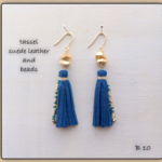 [ chiamama様 ] ビーズ＊タッセルピアス（navy) / よくばりタッセルピアス (white)