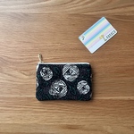 mina perhonen rosy ミニ ポーチ　カード入れ　ミナペルホネン の刺繍生地　ネイビー