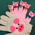 コブタの親子手遊びセット（お話し手袋）