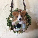 コーギーパピークリスマスリース