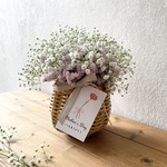 母の日♡スターチスとかすみ草の母の日バスケット♡さくらパープル
