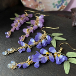 初夏の雅〜たおやかに揺らぐ藤の花ピアス/イヤリング