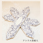 両面♥︎花霞デフトバン/上品花柄デフトバン／職場でも使える上品まとめ髪／着物、和装