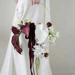 【完成品】洗練されたモダンなフープブーケ/結婚式　前撮り