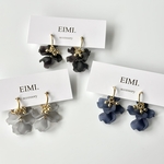 人気No.1【EIMI.】ゴールドフープ×つぶつぶフラワー【チタンピアス★イヤリング】˚✧⁎⁺˳✧༚