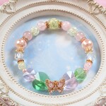 桜パピヨン🌸🩷〜ときめきに誘われて～天然石 ブレスレット💎幸運🍀願望実現🌈恋愛成就💘愛情💗縁結び🎀魅力アップ🪞自己愛🧡癒し🌿浄化✨️魔除け✴️円満✳️桜餅/葉桜/新緑