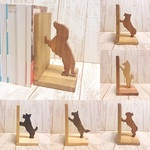 【受注制作】犬が支える木製ブックエンド 本立て／全27犬種対応・色が選べる（柴犬・ダックス・トイプードルなど）