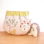ほのぼの動物柄のミニポーチ   小銭入れ　薬入れなど、小物入れとしておすすめ♡（受注）