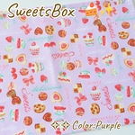 〈40×60〉【大判】 Sweets box🍰✨(パープル) 