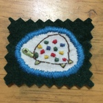 手刺繍ほのぼのアップリケ 〜僕はカラフル！再販