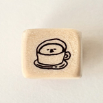 コーヒーカップのイラストはんこ 珈琲 カフェ スタンプ 食事 スケジュール帳 習慣 食べ物 マグカップ Mamitaro