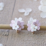 桜のぷち花束　 の　イヤリング(ピアス)