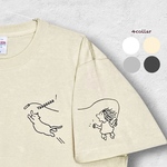 Tシャツ「縄跳びしてたら」4カラー/猫