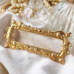【10%OFF】ハンドメイド アクセサリーパーツ 1個 A2731 フレーム 額縁 アンティーク調 ゴールド クラシカル アメリカ製真鍮パーツショップ bomul ボムル