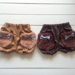 ふわふわポケットのかぼちゃパンツ  ブラウン
