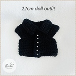 ポロニット black  22cmドールアウトフィット 22cmドール服